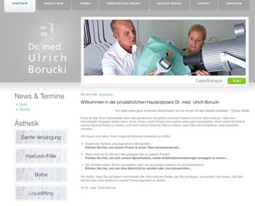 Webseite für eine dermatologische Fachpraxis - praxis-borucki.de (von Benjamin Erhardt) Webseite für eine dermatologische Fachpraxis - praxis-borucki.de (von Benjamin Erhardt)